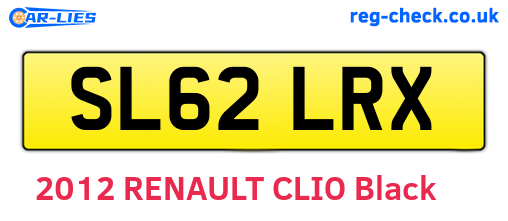 SL62LRX are the vehicle registration plates.