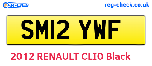 SM12YWF are the vehicle registration plates.