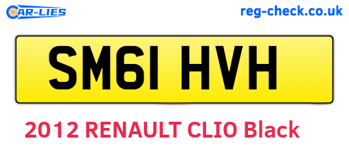 SM61HVH are the vehicle registration plates.