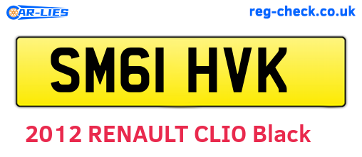 SM61HVK are the vehicle registration plates.