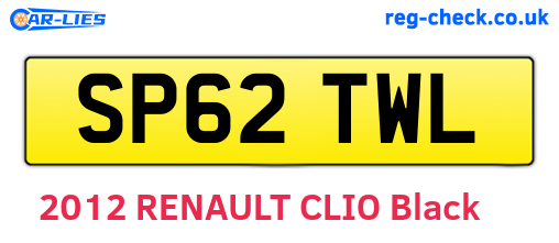 SP62TWL are the vehicle registration plates.