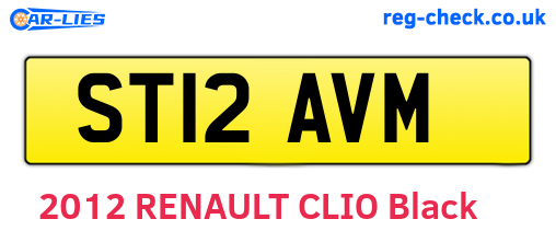 ST12AVM are the vehicle registration plates.