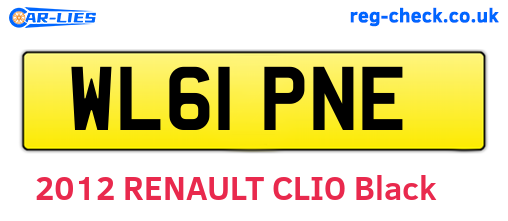 WL61PNE are the vehicle registration plates.
