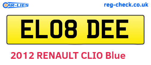 EL08DEE are the vehicle registration plates.