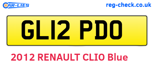 GL12PDO are the vehicle registration plates.