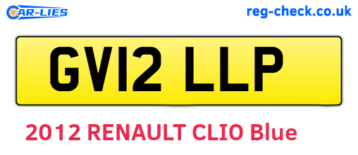 GV12LLP are the vehicle registration plates.