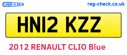 HN12KZZ are the vehicle registration plates.