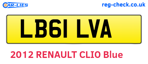 LB61LVA are the vehicle registration plates.