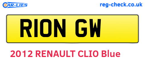 R10NGW are the vehicle registration plates.