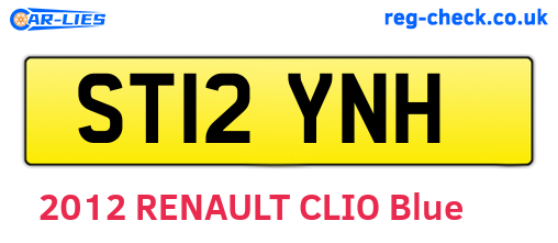 ST12YNH are the vehicle registration plates.