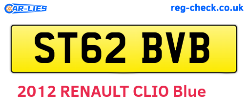 ST62BVB are the vehicle registration plates.