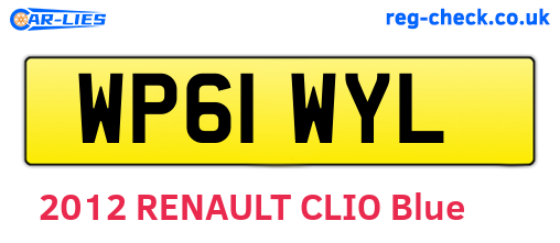 WP61WYL are the vehicle registration plates.