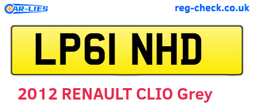 LP61NHD are the vehicle registration plates.