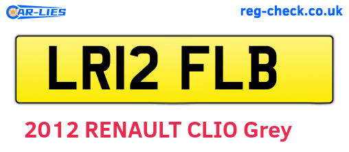 LR12FLB are the vehicle registration plates.