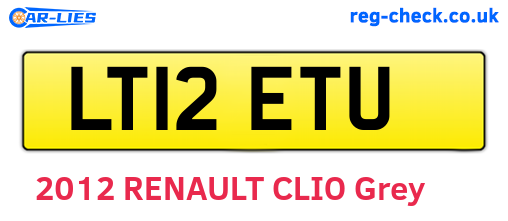 LT12ETU are the vehicle registration plates.
