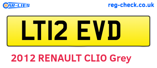 LT12EVD are the vehicle registration plates.