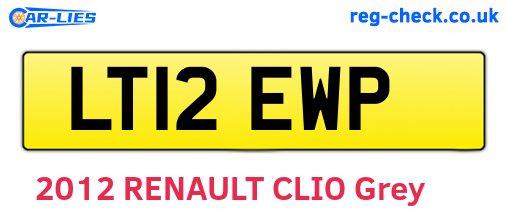LT12EWP are the vehicle registration plates.