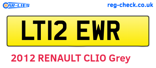 LT12EWR are the vehicle registration plates.