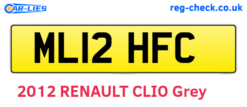 ML12HFC are the vehicle registration plates.