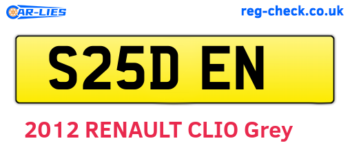S25DEN are the vehicle registration plates.