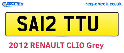 SA12TTU are the vehicle registration plates.