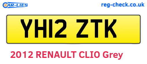 YH12ZTK are the vehicle registration plates.