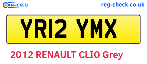 YR12YMX are the vehicle registration plates.