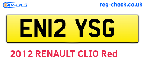 EN12YSG are the vehicle registration plates.