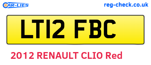 LT12FBC are the vehicle registration plates.