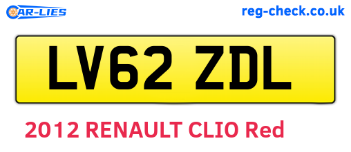 LV62ZDL are the vehicle registration plates.