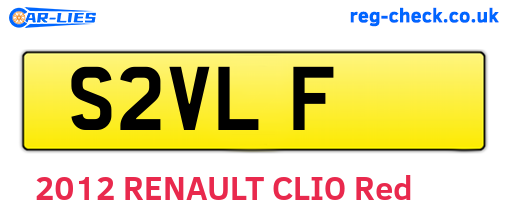 S2VLF are the vehicle registration plates.