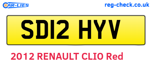 SD12HYV are the vehicle registration plates.