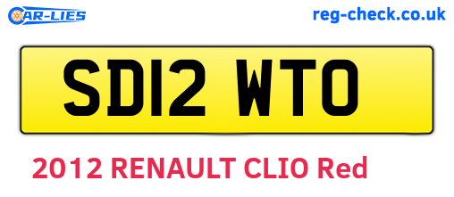 SD12WTO are the vehicle registration plates.