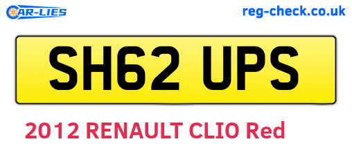 SH62UPS are the vehicle registration plates.