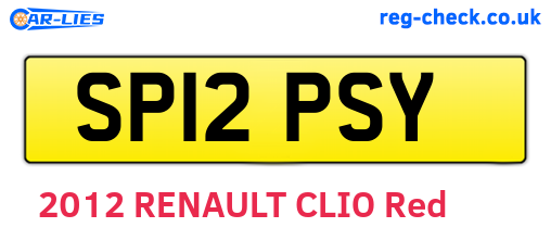 SP12PSY are the vehicle registration plates.