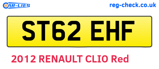 ST62EHF are the vehicle registration plates.