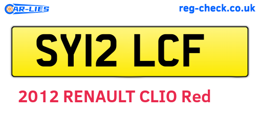 SY12LCF are the vehicle registration plates.