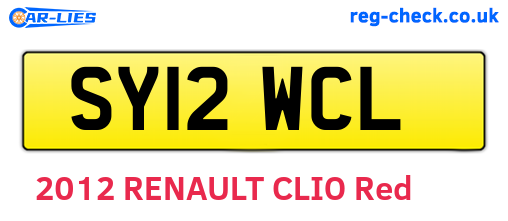 SY12WCL are the vehicle registration plates.