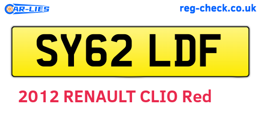 SY62LDF are the vehicle registration plates.