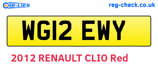 WG12EWY are the vehicle registration plates.