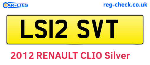 LS12SVT are the vehicle registration plates.