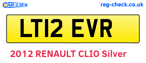 LT12EVR are the vehicle registration plates.