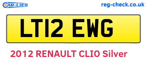 LT12EWG are the vehicle registration plates.