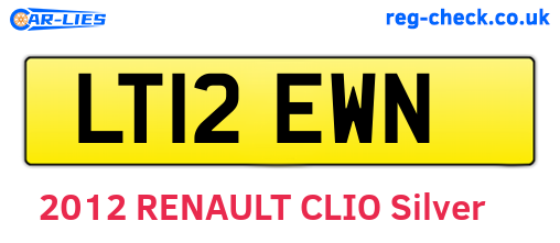 LT12EWN are the vehicle registration plates.