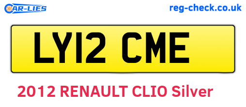 LY12CME are the vehicle registration plates.