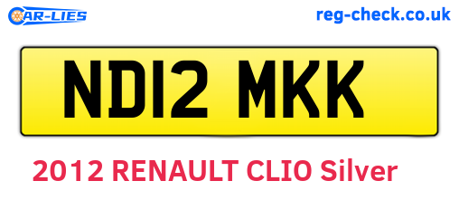 ND12MKK are the vehicle registration plates.