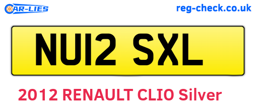 NU12SXL are the vehicle registration plates.