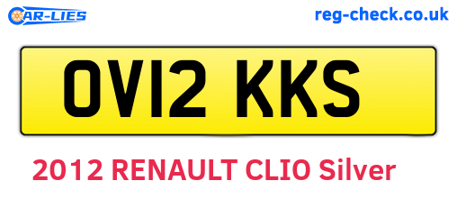 OV12KKS are the vehicle registration plates.