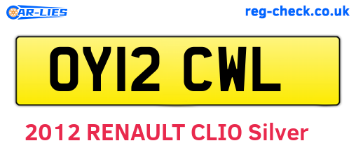 OY12CWL are the vehicle registration plates.