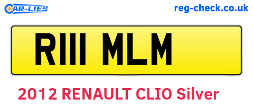 R111MLM are the vehicle registration plates.